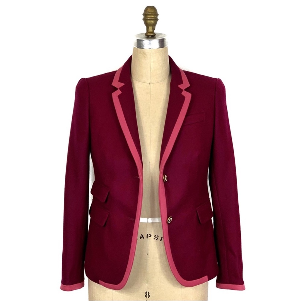 J.Crew Collection schoolboy wool tipped blazer jacket size 4 Tall - Picture 11 of 11